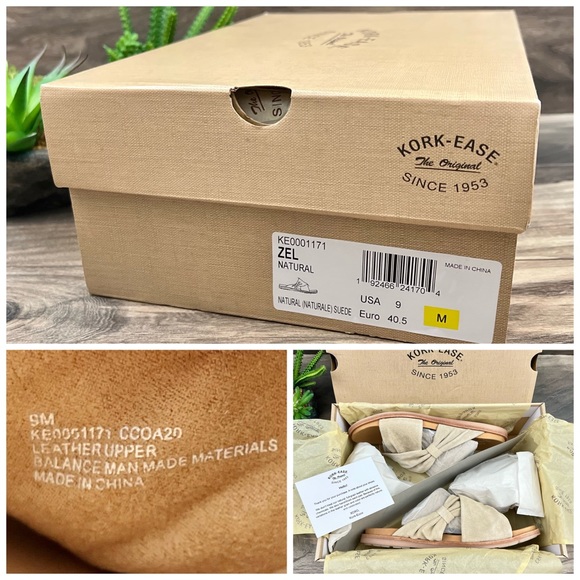 NIB Kork Ease Zel Suede Slide Sandal Natural Suede - Picture 13 of 13